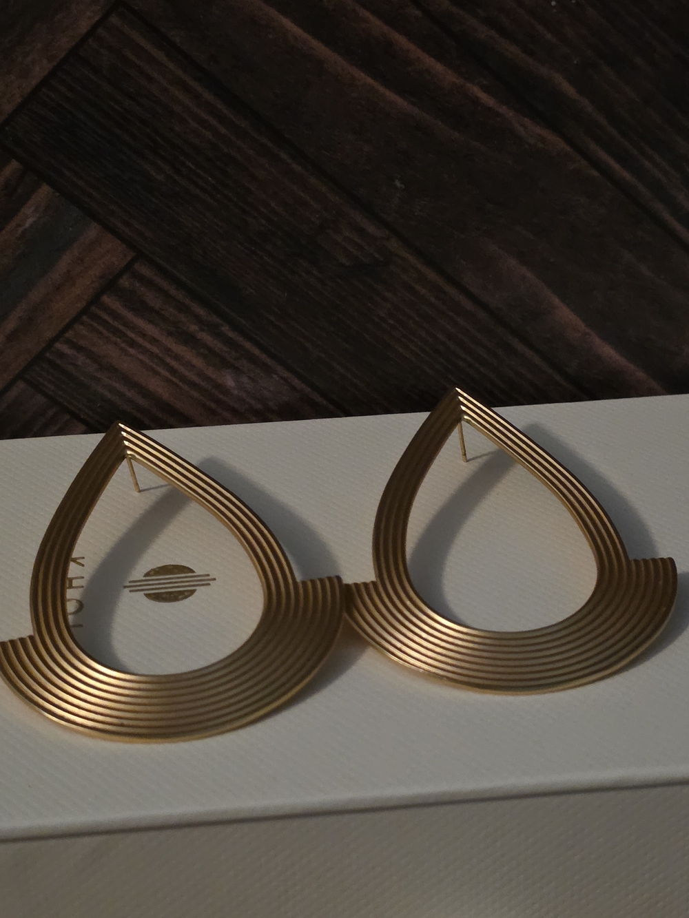 Layered Gold Teardrop Statement Earrings - Women Jewelry
